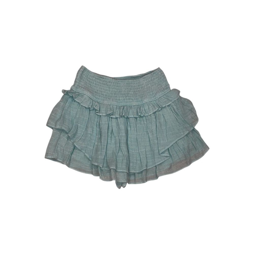 The Impeccable pig blue ruffle skort